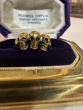 Usado, anel tom dourado trigêmeos caveira momento mori comprar usado  Enviando para Brazil