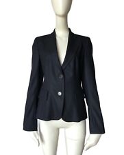 Jaqueta Blazer AKRIS Punto Preta 100% Lã Forrada com Dois Botões Tamanho 6 EUA comprar usado  Enviando para Brazil