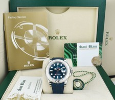 ROLEX 40mm Platina e SS YachtMaster Mostrador Azul Borracha Azul B 116622 SANT BLANC comprar usado  Enviando para Brazil