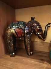 Elefante legno. dipinto usato  Italia