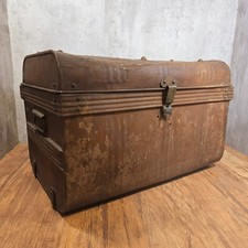 Vintage metal trunk for sale  ROYSTON