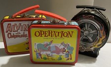 Lote de 3 latas vintage de lancheira pequena operação, Alvin & Esquilos, Hot Wheels, usado comprar usado  Enviando para Brazil