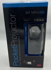Projetor de bolso 3M MPro 150 compacto portátil 1 GB LED preto, tela de 8” a 50” comprar usado  Enviando para Brazil