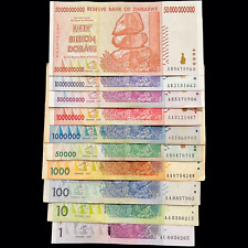 Zimbabwe banknotes set for sale  Billings