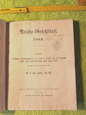 Reichs gesetzblatt 1889 gebraucht kaufen  Idstein