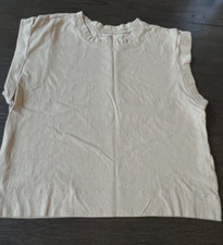 Tanque Banana Republic médio supima roll-cuff Maverick Tan novo sem etiquetas (GR204) comprar usado  Enviando para Brazil