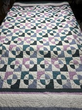 Colcha de retalhos vintage design círculo queen size 100x85 polegadas comprar usado  Enviando para Brazil
