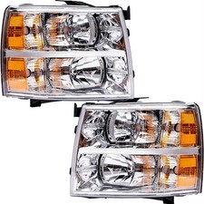Par de faróis para 2007-2013 Chevy Silverado 1500 07-14 Silverado 2500 3500 HD comprar usado  Enviando para Brazil