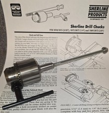 Mandril de broca Sherline 3073 3/8" torno moinho mesa rotativa Jacobs EUA com mandril MT1  comprar usado  Enviando para Brazil