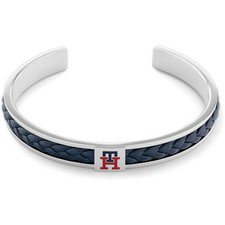 Pulseira masculina TOMMY Hilfiger 2790490 aço inoxidável couro azul comprar usado  Enviando para Brazil