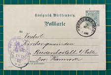 Ganzsache wasseralfingen 1901 gebraucht kaufen  Duisburg