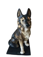 Estátua de cachorro de porcelana vintage de pastor alemão pintada à mão 10" de altura colecionável comprar usado Estátua de cachorro de porcelana vintage de pastor alemão pintada à mão 10" de altura colecionável comprar usado  Enviando para Brazil