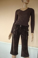 Pantacourt velours marron d'occasion  Villeneuve-Loubet