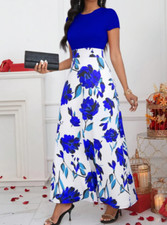 Kleid blumenmuster farbblock gebraucht kaufen  Mannheim