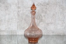 Usado, Decantador de vidro rosa garrafa antiga para vinho uísque conhaque garrafa de licor vintage comprar usado  Enviando para Brazil