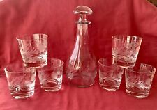 Vintage crystal whiskey for sale  MERTHYR TYDFIL