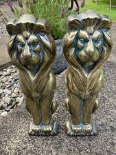 Vintage brass andirons for sale  ROSSENDALE