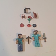 Figuras de ação de Minecraft Steve com armas e peças extras  comprar usado  Enviando para Brazil