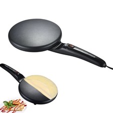 Máquina elétrica de fazer crepe e panqueca 8" chapa quente antiaderente 800W preta comprar usado  Enviando para Brazil