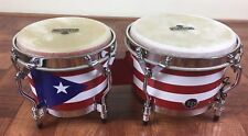 Bongos de madeira LP Matador - Design de bandeira de Porto Rico ferragem cromada - M201-PR comprar usado  Enviando para Brazil