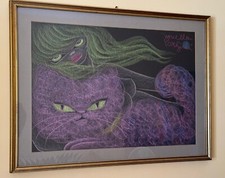 Disegno gatto novella usato  Roma