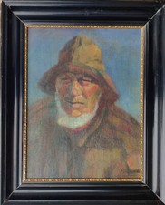 RETRATO DE UM PESCADOR, pintura a óleo original comprar usado  Enviando para Brazil