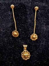 Gold unusual earrings for sale  ARBROATH