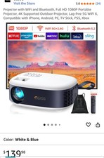 Minlove portable projector for sale  Bolingbrook