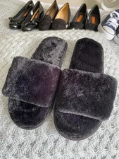 Black fluffy mule for sale  EVESHAM