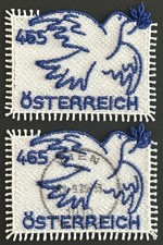 AUSTRIA 2025 DOVE OF PEACE znaczek haftowany MNH / anulowany ZNAK POKOJU, używany na sprzedaż  Wysyłka do Poland