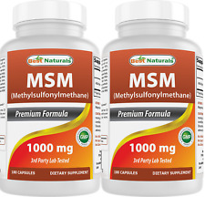 Usado, Pacote com 2 Melhor Naturals Msm 1000 Mg 180 Cápsulas comprar usado  Enviando para Brazil