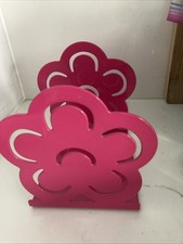 2 Set Book Ends Stand Heavy Duty Metal Support  Pink Flowers 5 x 4.25x 4.25 Cute comprar usado  Enviando para Brazil