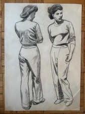 1940s charcoal pencil for sale  Brooklyn