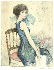 Lithographie originale femme d'occasion  Dax