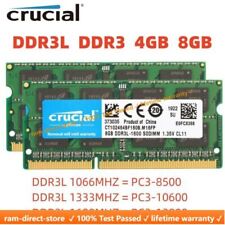 Crucial DDR3 DDR3L 4GB 8GB 1600 MHz 1333 Memória RAM SO-DIMM para Laptop Notebook, usado comprar usado  Enviando para Brazil