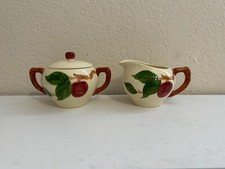 Conjunto de prato de açúcar e creme padrão maçã franciscana vintage, usado comprar usado  Enviando para Brazil