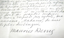 Maurice denis autographe d'occasion  Coulaines