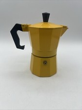 Cafetera Espresso Italiana Cubana ALUMINIO con Estufa Amarilla 12 TAZAS segunda mano  Embacar hacia Mexico