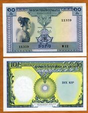 Laos / Laos, Reino, 10 Kip, ND (1962), P-10b, UNC Mulher, Nota Icônica comprar usado  Enviando para Brazil