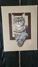 Chat tableau huile d'occasion  Sucy-en-Brie