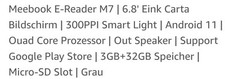 Meebook book reader gebraucht kaufen  Rheine