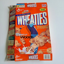 Caixa de cereais colecionável vintage Wheaties madeira de tigre recordações de golfe agosto de 2002 comprar usado  Enviando para Brazil