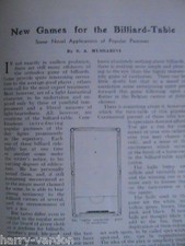 Usado, Billiard Table Games Billiards Sam Mussabini Rare Old Antique Article 1910 comprar usado Usado, Billiard Table Games Billiards Sam Mussabini Rare Old Antique Article 1910 comprar usado  Enviando para Brazil
