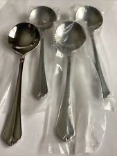 Oneida JUILLIARD 4 Pequenas Colheres Sopa Redondo Caldos Aço Inoxidável Talheres Não Usado 6" comprar usado  Enviando para Brazil