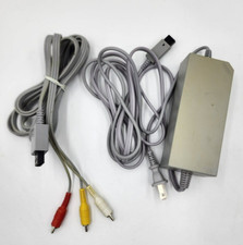 Cable de alimentación adaptador de CA Nintendo Wii OEM RVL-002 y cables de video y RVL-009 segunda mano  Embacar hacia Mexico