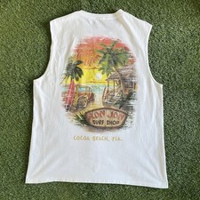 Regata Ron Jon Surf Shop Singlet Branca Masculina Tamanho G Roupa de Surf Praia Cacau comprar usado  Enviando para Brazil