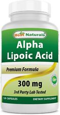 Best Naturals ácido alfa lipóico 300 mg 120 cápsulas antioxidante comprar usado  Enviando para Brazil