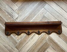 Casaco de madeira feito à mão carvalho francês chapéu cozinha antigo Fleur De Lys rack prateleira ganchos comprar usado  Enviando para Brazil