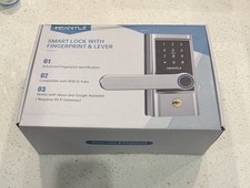 Fechadura de porta inteligente, HEANTLE maçaneta de porta inteligente impressão digital biométrica fechadura de porta comprar usado  Enviando para Brazil