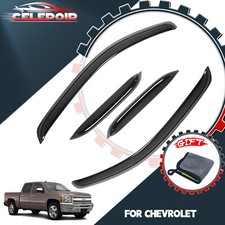 Viseira protetora chuva janela fumaça cabine estendida 2007-2013 4 peças para Chevy Silverado comprar usado  Enviando para Brazil